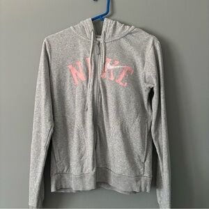 Gray Pink Nike Zip Up Y2K